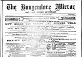 The Bungendore Mirror and Lake George Advertiser