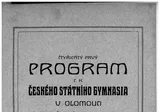 Program Ck Vyššího Gymnasia Slovanského V Olomouci