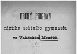 Program Státního Gymnasia Ve Valašském Meziříčí