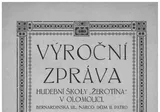 Výroční Zpráva Hudební Školy Pěv-Hud Spolku ''Žerotína'' V Olomouci Za