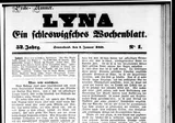 Lyna Ein Schleswigsches Wochenblatt