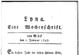 Lyna Eine Wochenschrift