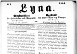 Lyna Wochenblatt Für Hadersleben Und Umgegend