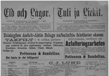 Eld Och Lågor: Tidning För Brandkårister Och Flammor - Samt Lokalblad För Denna Festlokal Tuli Ja Liekki: Sanomalehti Palokuntalaisille