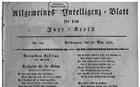 Allgemeines Amts- Und Intelligenz-Blatt Für Den Jaxt-Kreis