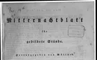 Mitternachtblatt Für Gebildete Stände