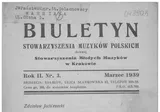 Biuletyn Stowarzyszenia Muzyków Polskich Dawniej Stowarzyszenia Młodych Muzyków W Krakowie