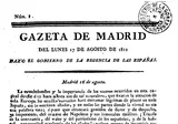 Gazeta de Madrid Baxo El Gobierno de la Regencia de Las Españas