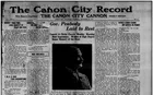 The Canon City Record With Which Is Consolidated The Canon City Cannon